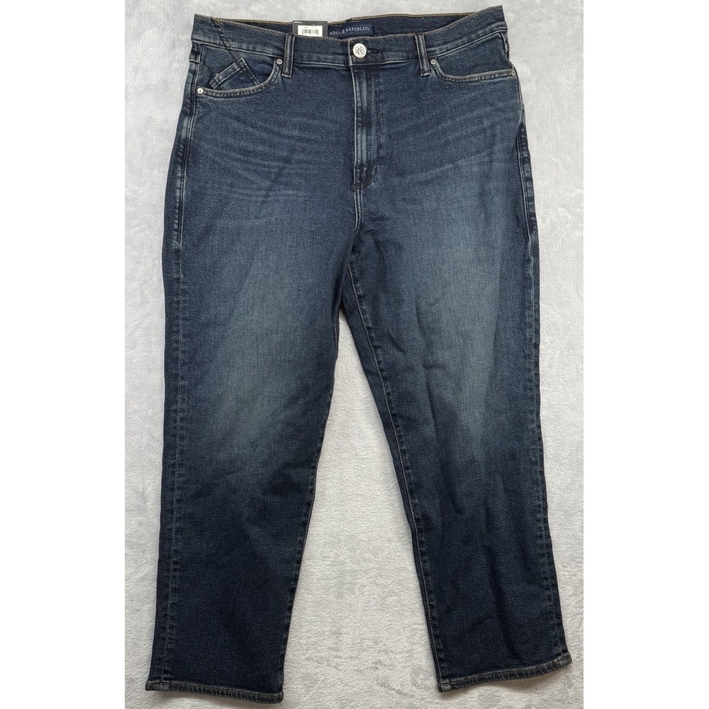 Rock & Republic Shea High Rise Straight Ankle Denim Jeans Women's Size 16 NWT